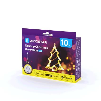 Aigostar - Decorazione natalizia LED LED/3xAAA albero 20cm