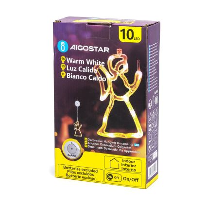 Aigostar - Decorazione natalizia LED LED/3xAAA angelo 21cm