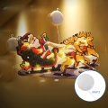 Aigostar - Decorazione natalizia LED LED/3xAAA Babbo Natale con le renne 13,4cm
