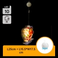 Aigostar - Decorazione natalizia LED LED/3xAAA Babbo Natale sugli sci 23cm