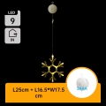Aigostar - Decorazione natalizia LED LED/3xAAA bianco caldo fiocco di neve 19cm