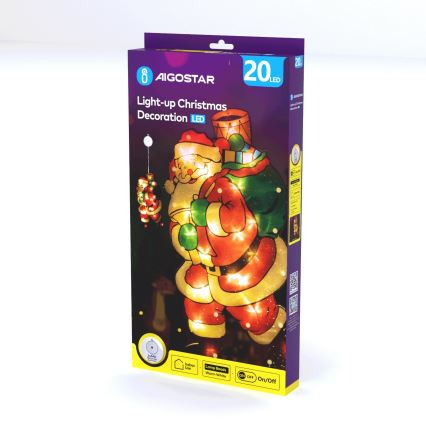 Aigostar - Decorazione natalizia LED LED/3xAAA Santa 45cm