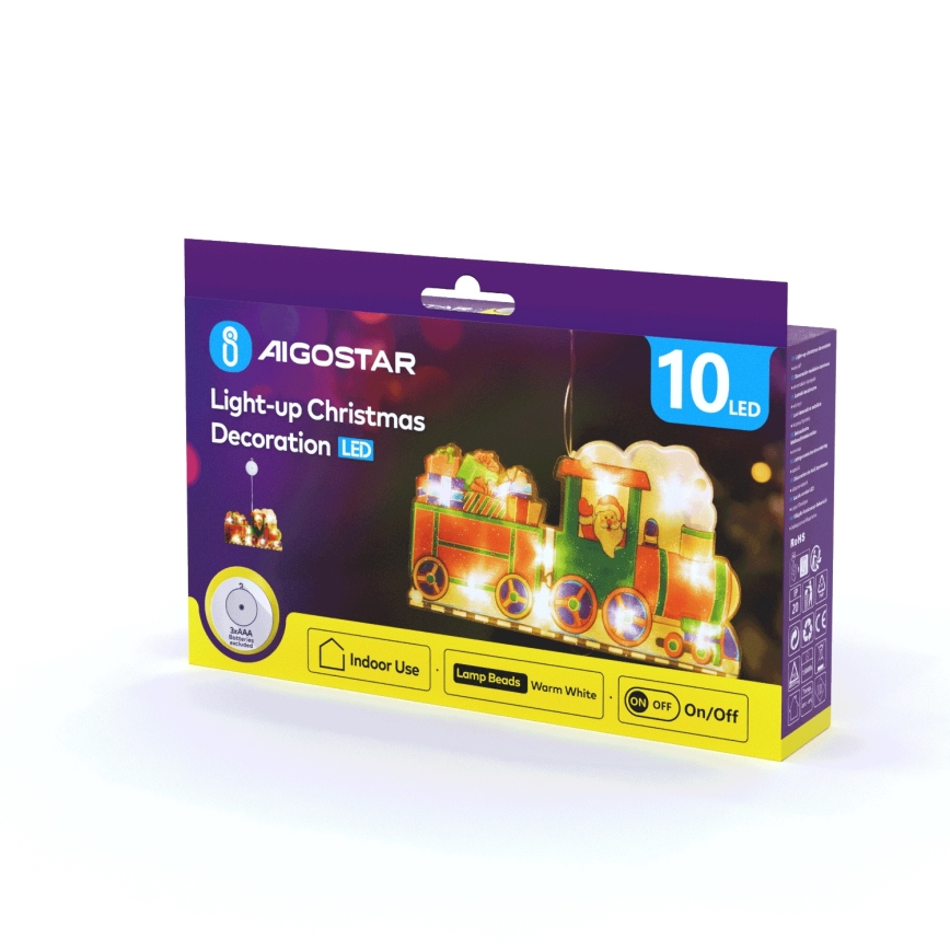 Aigostar - Decorazione natalizia LED LED/3xAAA trenino 13,4cm