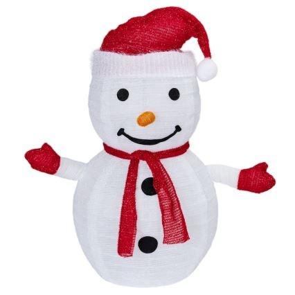 Aigostar - Decorazione natalizia LED da esterno 50xLED/3xAA 0,7m IP44 pupazzo di neve con telecomando