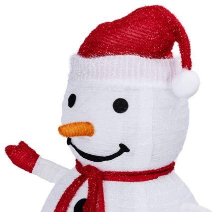 Aigostar - Decorazione natalizia LED da esterno 50xLED/3xAA 0,7m IP44 pupazzo di neve con telecomando