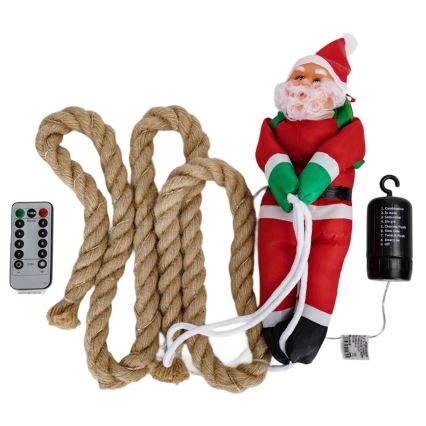 Aigostar - Decorazione natalizia LED per esterni, LED/4xAA, IP44, Babbo Natale con paracadute