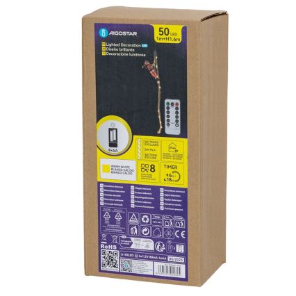 Aigostar - Decorazione natalizia LED per esterni, LED/4xAA, IP44, Babbo Natale con paracadute