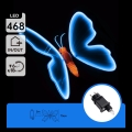 Aigostar - Decorazione per esterni a LED 468xLED 75 cm IP44 farfalla/blu