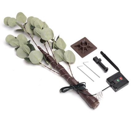 Aigostar - Decorazione solare a LED 30xLED/2,6m IP65 300 mAh bianco caldo eucalipto