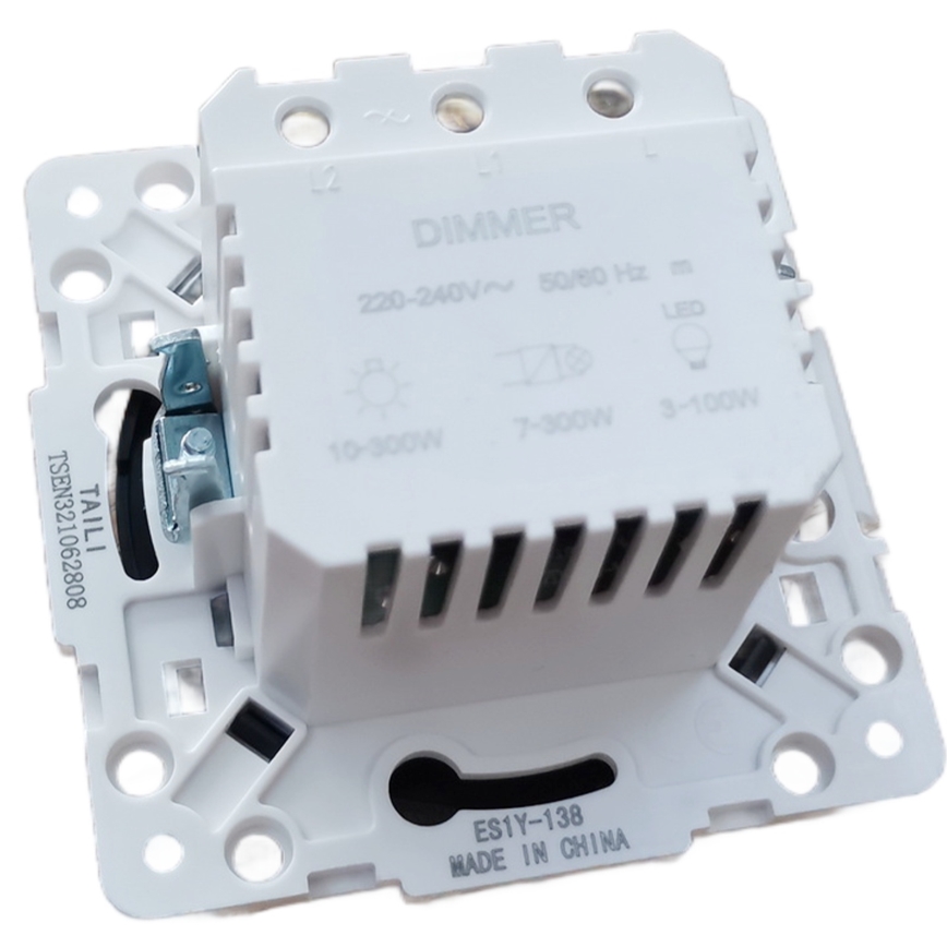 Aigostar - Dimmer senza cornice 250V/10A nero