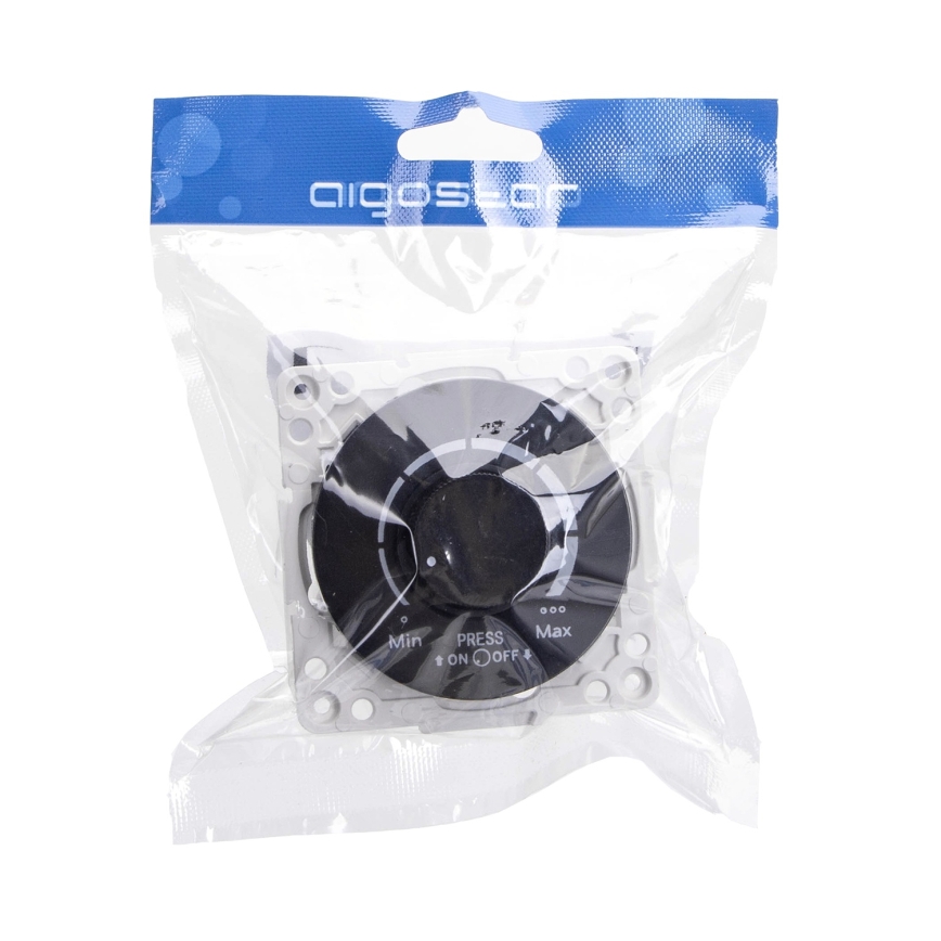 Aigostar - Dimmer senza cornice 250V/10A nero
