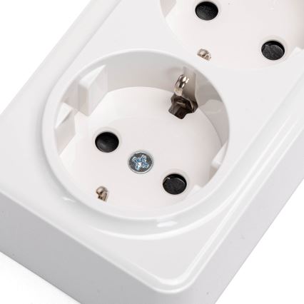 Aigostar - Doppia presa da parete domestica SCHUKO 250V bianca