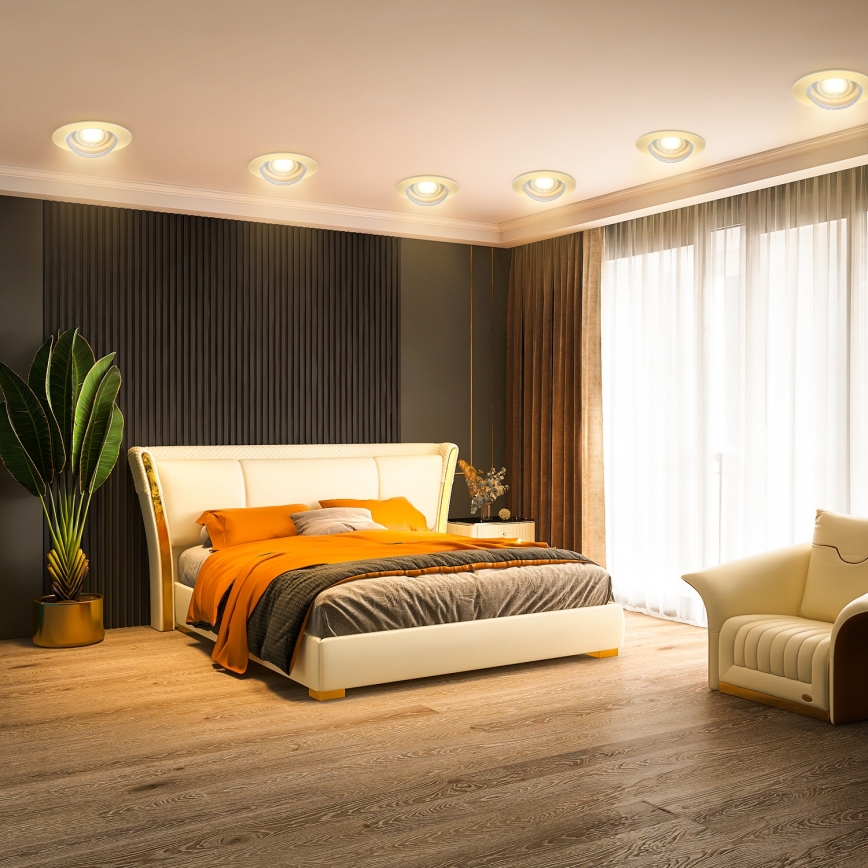 Aigostar - Faretti LED incassati LED/5W/230V 3000K diametro 8,5 cm bianco