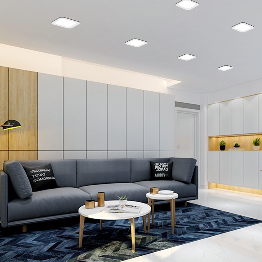 Aigostar - Faretti LED incassati LED/6W/230V 6500K 12x12 cm bianco