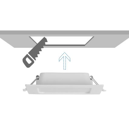 Aigostar - Faretti LED incassati LED/6W/230V 6500K 12x12 cm bianco