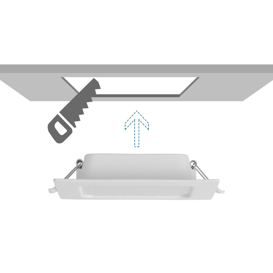 Aigostar - Faretti LED incassati LED/6W/230V 6500K 12x12 cm bianco