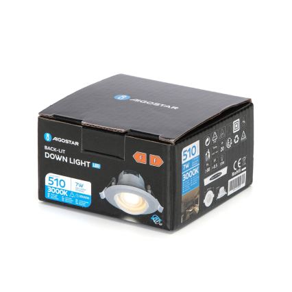 Aigostar - Faretto da incasso LED/7W/230V 3000K Ø 8,5 cm bianco caldo