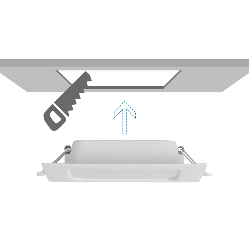 Aigostar - Faretto LED da incasso 9W, 230V, 4000K, 14,5 x 14,5 cm, bianco