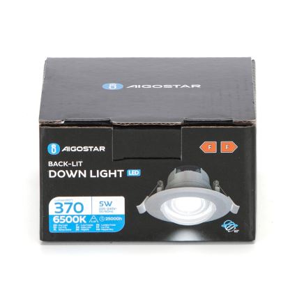Aigostar - Faretto LED incassato LED/5W/230V 6500K diametro 8,5 cm bianco