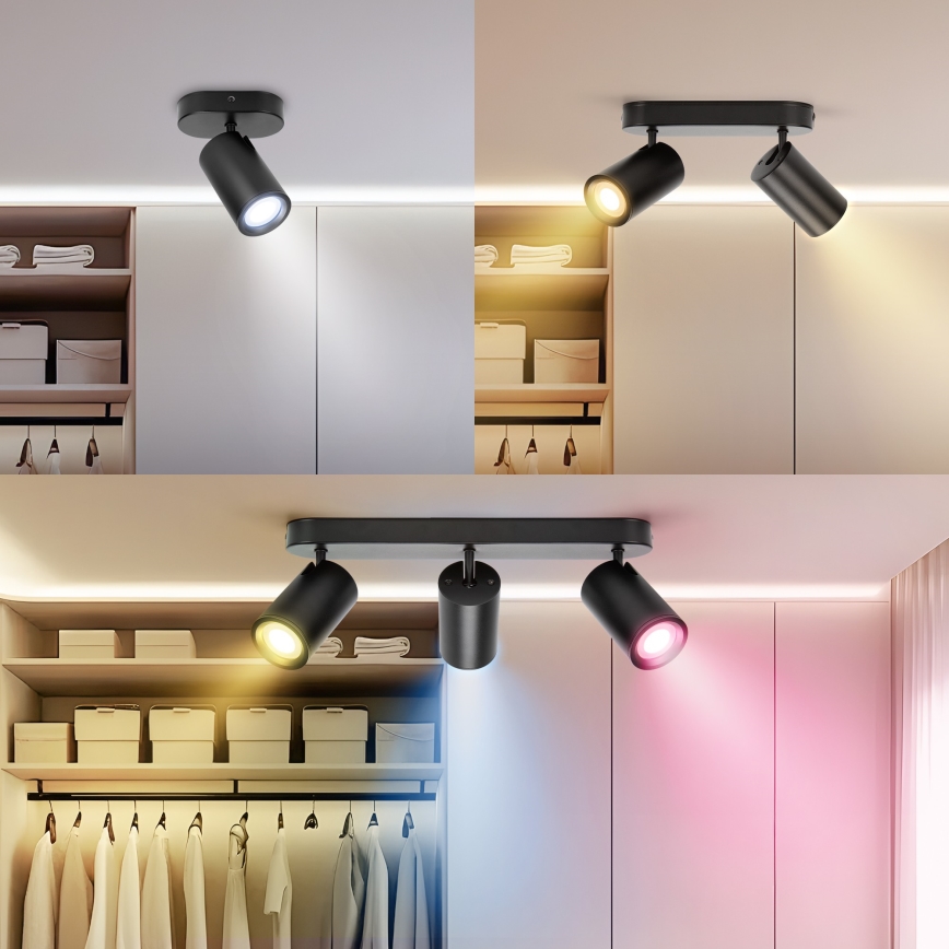 Aigostar - LED RGBW Faretto dimmerabile MESH 3xLED/4,9W/230V 2700-6500K bianco + telecomando