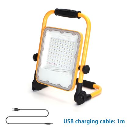 Aigostar - Faretto LED ricaricabile dimmerabile LED/50W/5V 6500K IP65