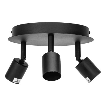 Aigostar - Faretto orientabile 3xGU10/60W/230V nero