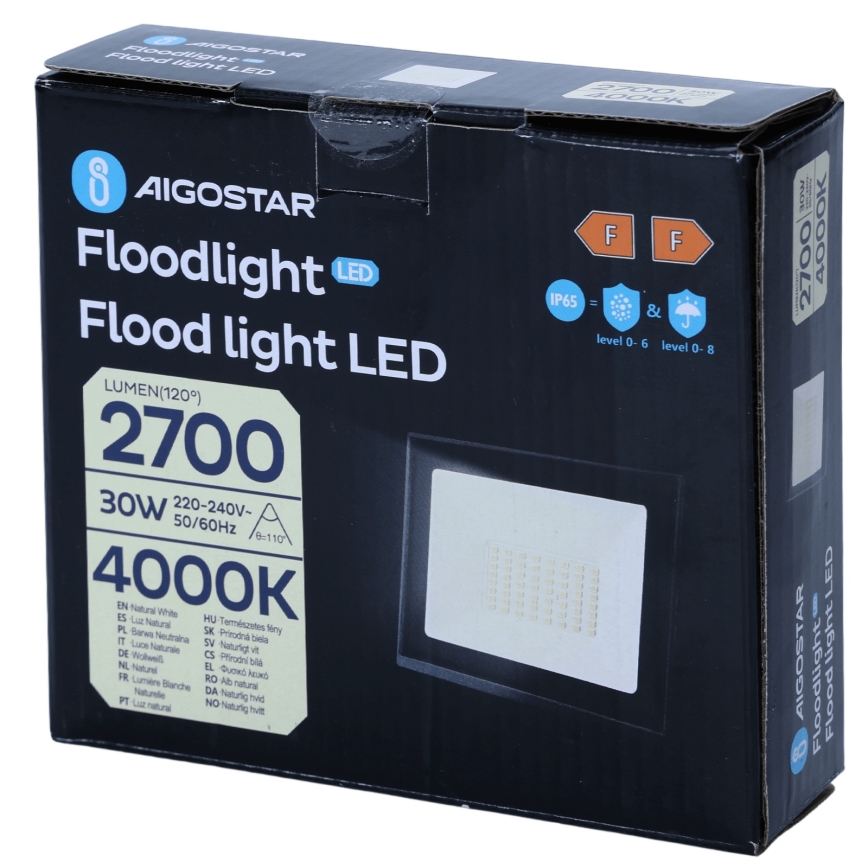 Aigostar - Faro LED/30W/230V 4000K IP65