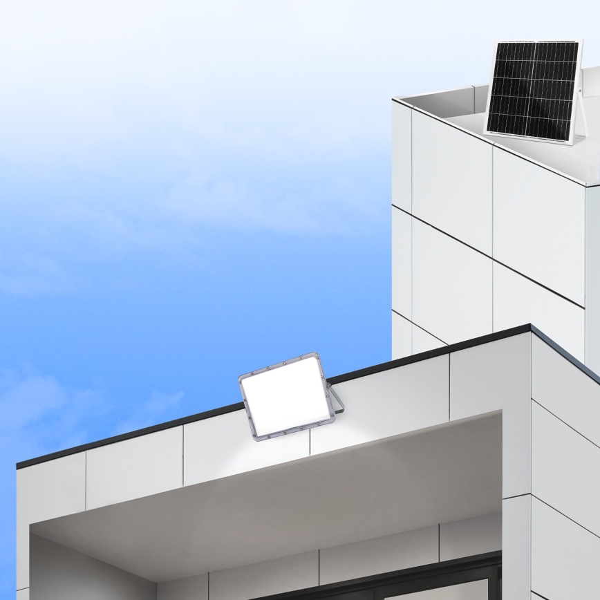 Aigostar - Faretto solare a LED dimmerabile LED/200W/3,4V 20000 mAh IP65 + telecomando