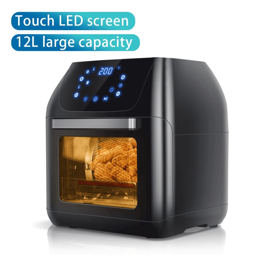 Aigostar - Forno ad aria calda 1400W/230V 12l nero