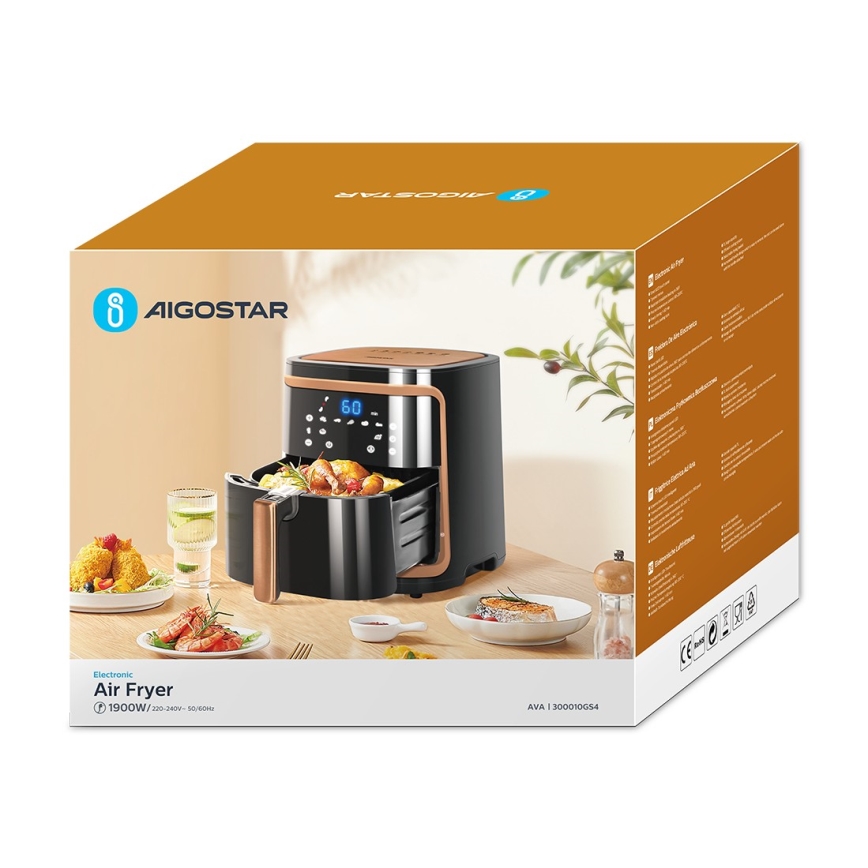 Aigostar - Friggitrice a d'aria 7l 1900W/230V
