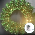 Aigostar - Ghirlanda natalizia LED per esterni 72xLED/3xAA Ø 50 cm IP44 bianco caldo