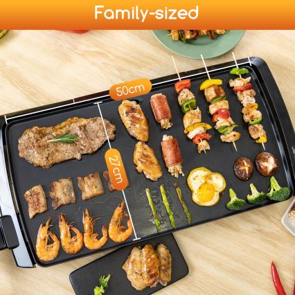 Aigostar - Griglia elettrica da tavolo 2000W/230V nero