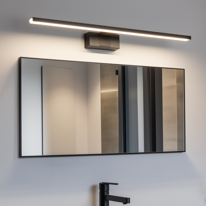 Aigostar - Illuminazione a LED per specchi da bagno LED/12W/230V 4000K 60 cm IP44 nero
