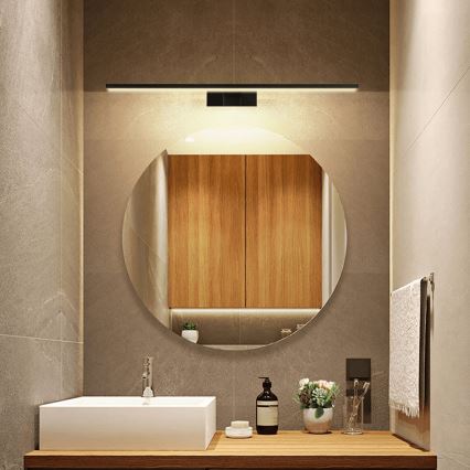 Aigostar - Illuminazione a LED per specchi da bagno LED/12W/230V 4000K 60 cm IP44 nero