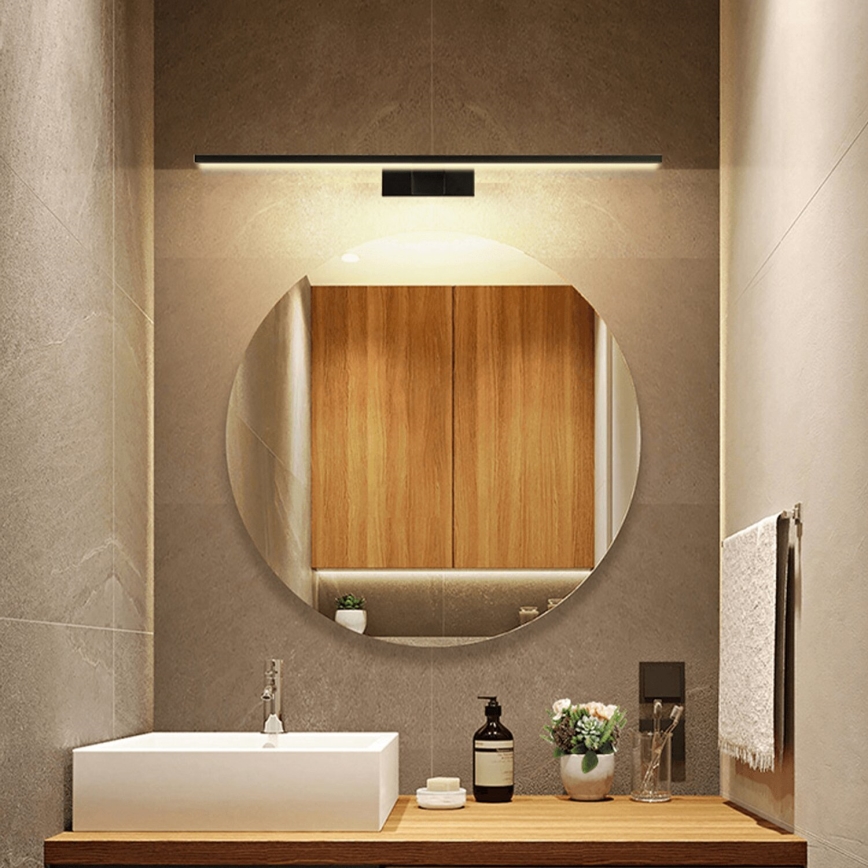 Aigostar - Illuminazione a LED per specchi da bagno LED/12W/230V 4000K 60 cm IP44 nero