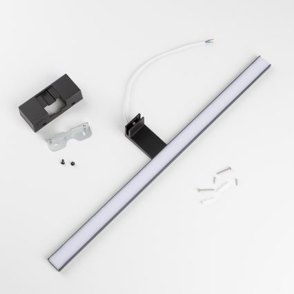Aigostar - Illuminazione a LED per specchi da bagno LED/12W/230V 4000K 60 cm IP44 nero