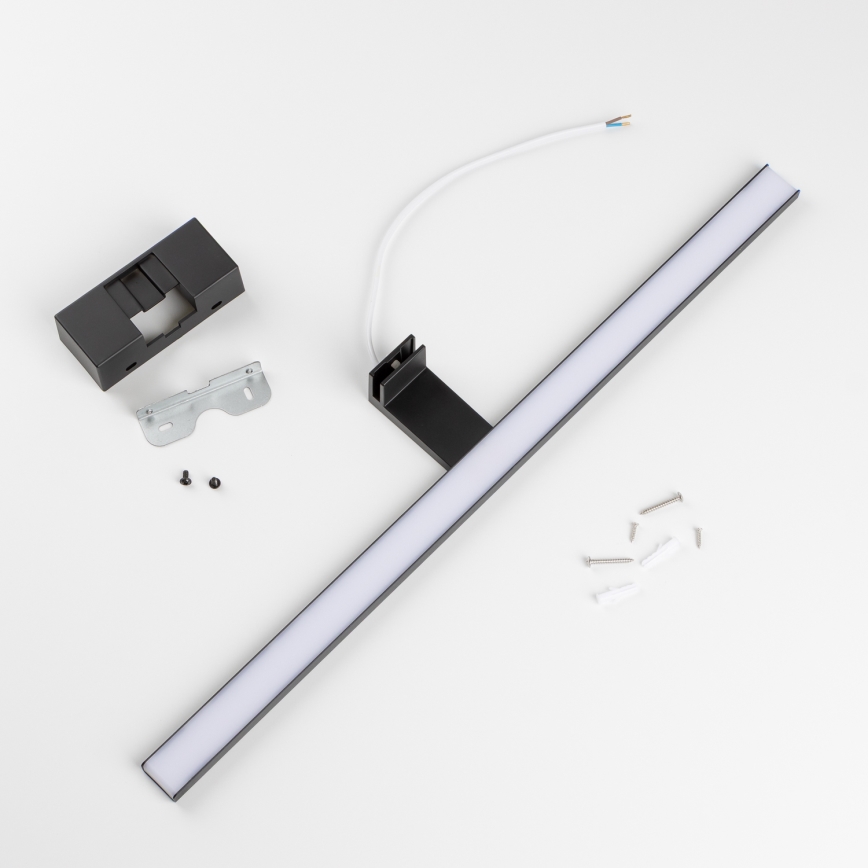 Aigostar - Illuminazione a LED per specchi da bagno LED/12W/230V 4000K 60 cm IP44 nero