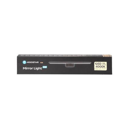 Aigostar - Illuminazione a LED per specchi da bagno LED/12W/230V 4000K 60 cm IP44 nero