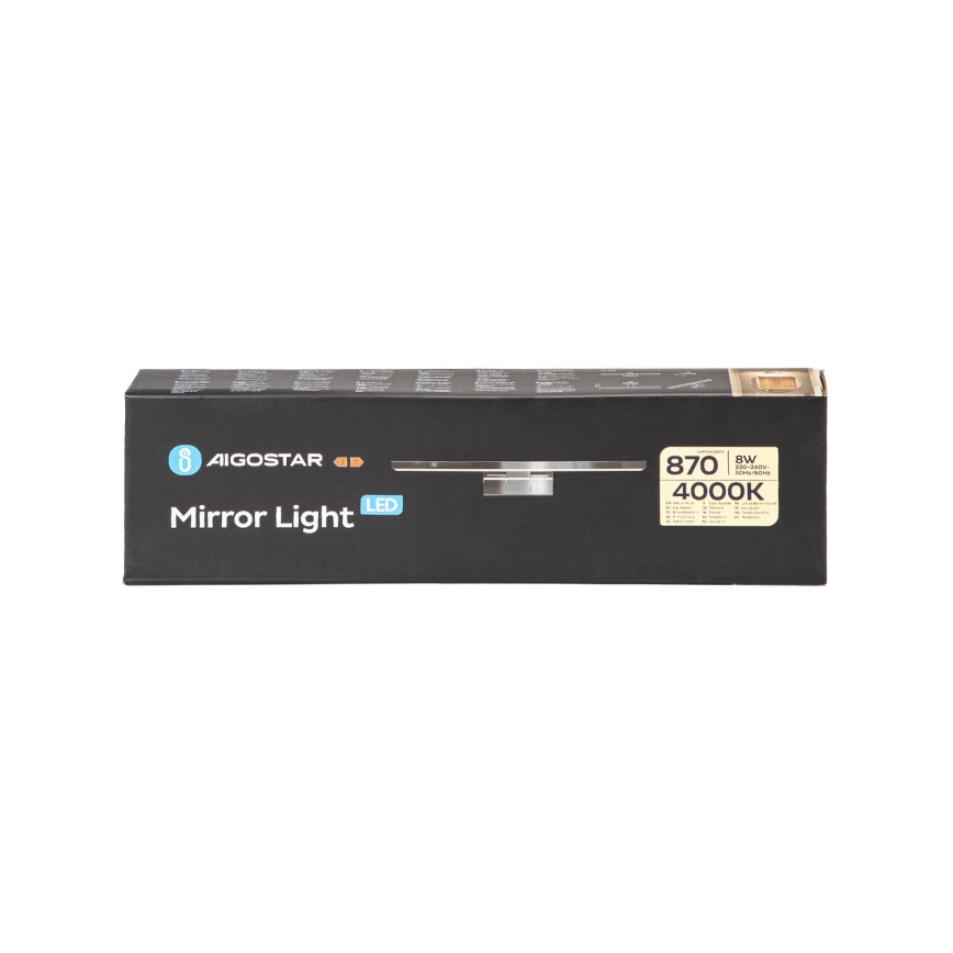 Aigostar - Illuminazione a LED per specchi da bagno LED/8W/230V 4000K 40cm IP44