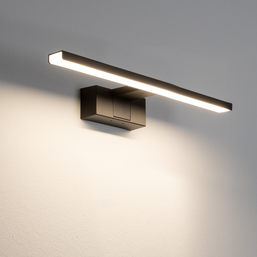 Aigostar - Illuminazione LED per specchio da bagno LED/8W/230V 4000K 40 cm IP44 nero