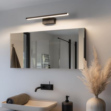 Aigostar - Illuminazione LED per specchio da bagno LED/8W/230V 4000K 40 cm IP44 nero