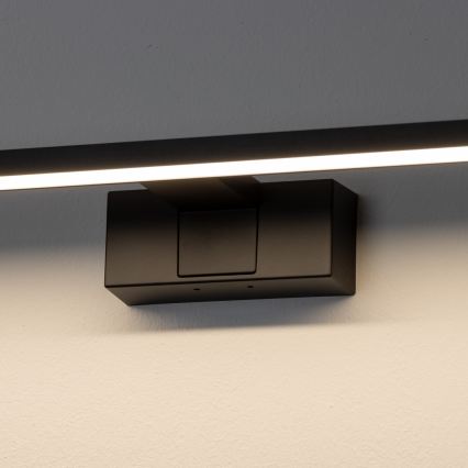 Aigostar - Illuminazione LED per specchio da bagno LED/8W/230V 4000K 40 cm IP44 nero