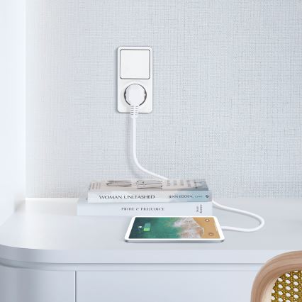 Aigostar - Interruttore domestico 1P con presa 1x10A/250V SCHUKO