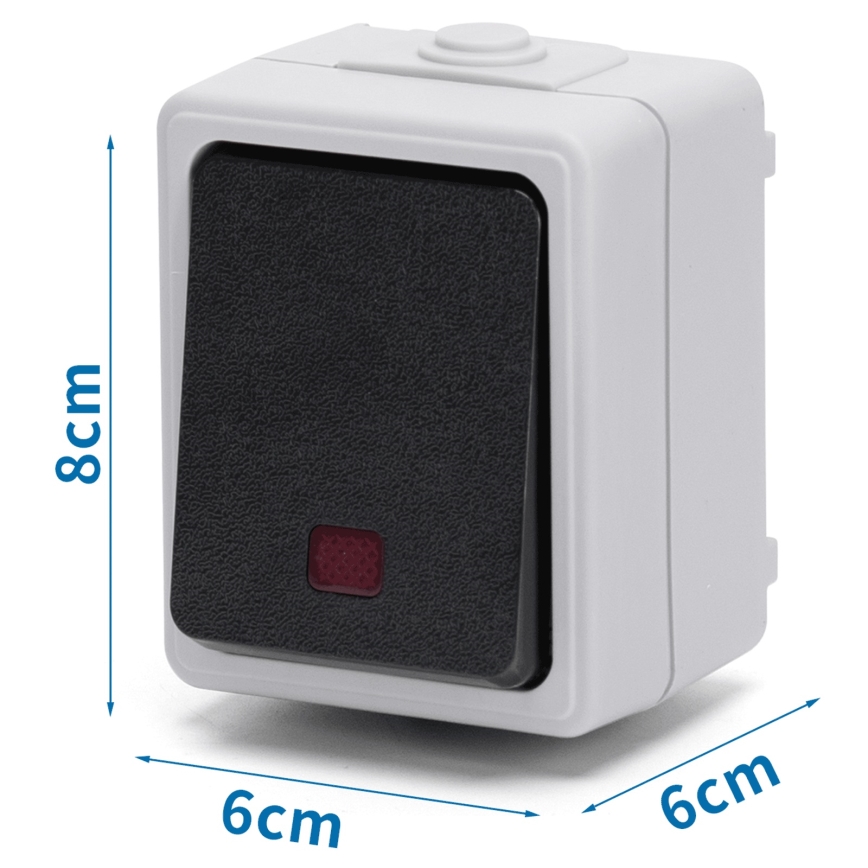 Aigostar - Interruttore a 1 pulsante IP54
