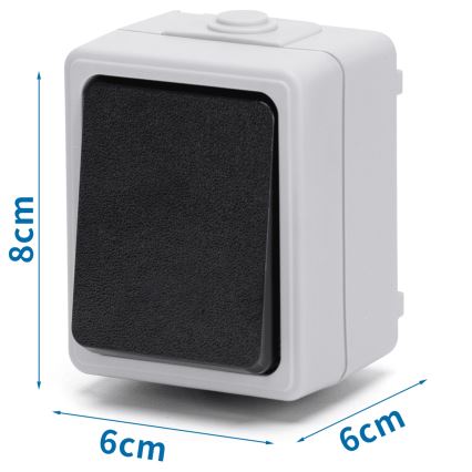 Aigostar - Interruttore a 1 pulsante IP54