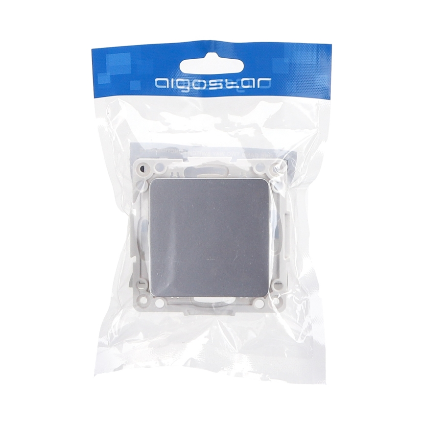 Aigostar - Interruttore a croce senza cornice n. 7 argento