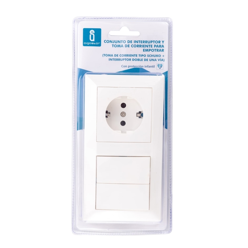Aigostar - Interruttore di casa con presa 1x16A/250V
