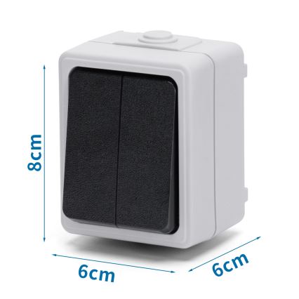 Aigostar - Interruttore domestico in serie 250 V/10 A IP54