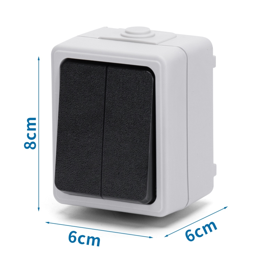 Aigostar - Interruttore domestico in serie 250 V/10 A IP54