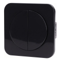 Aigostar - Interruttore doppio con cornice n. 1 nero